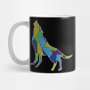 Funny Wolf Wolves Colorful T-Shirt Mug